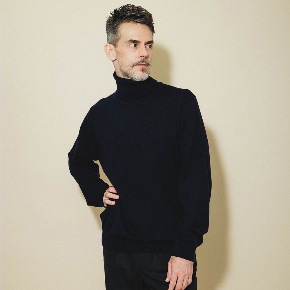 カシミヤ100％ タートルネック | Men's Knit | FUKAKINET