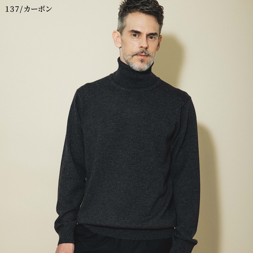 カシミヤ100％ タートルネック | Men's Knit | FUKAKINET
