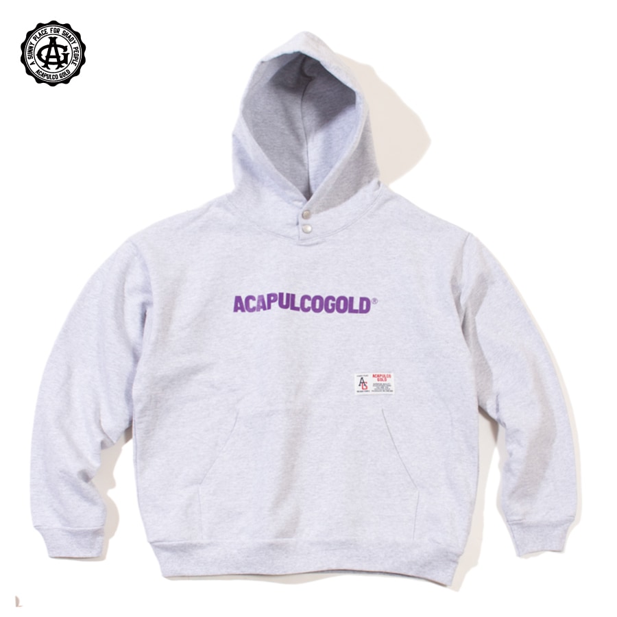 ACAPULCO GOLD : LINEAR SIGNATURE SNAP HOODED SWEATSHIRT | Acapulco