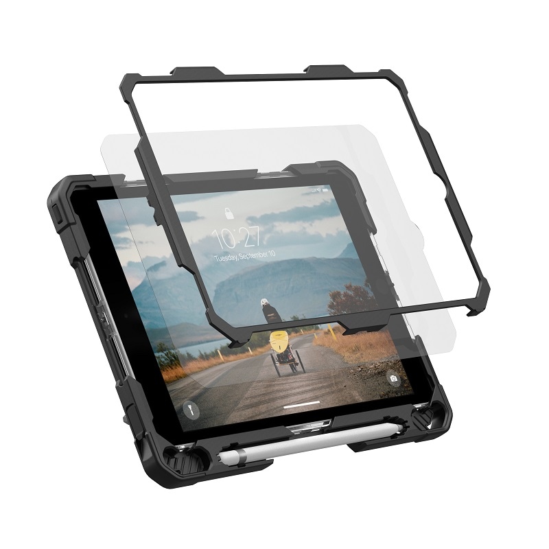 UAG iPad (第9/第8/第7世代)用 ケース PLASMA アイス/ブラック(クリア