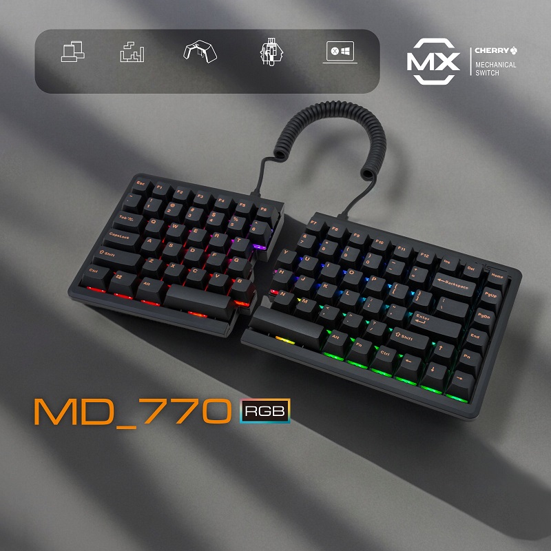 Mistel Barocco MD770 RGB 有線 キーボード 英語 US 配列 静音赤軸 ML