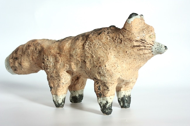 前川幸市 陶動物 キツネ | 大阪店民藝陶器在庫,作家もの陶器 前川幸市