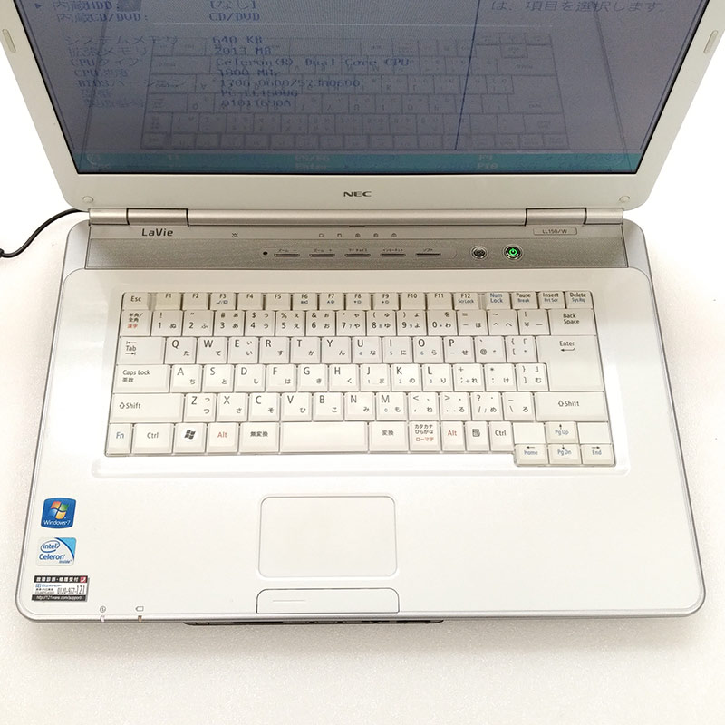 ジャンク品 NEC Lavie PC-LL150WG ジャンクPC ジャンクパソコン AC