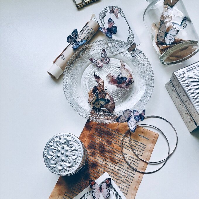 樂意Loidesign]絢羽-夢幻 Fantasy Butterfly 蝶々柄 クリアPET/マット