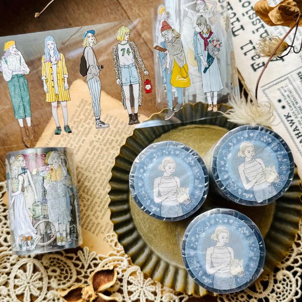 Pion]花様 Pattern girls クリアPETテープ(剥離紙付き) 台湾マスキング