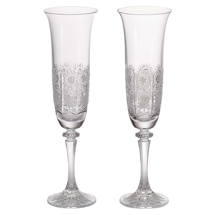 エルベクリスタル ボヘミアンクラシック ペアシャンパングラス 1SC33