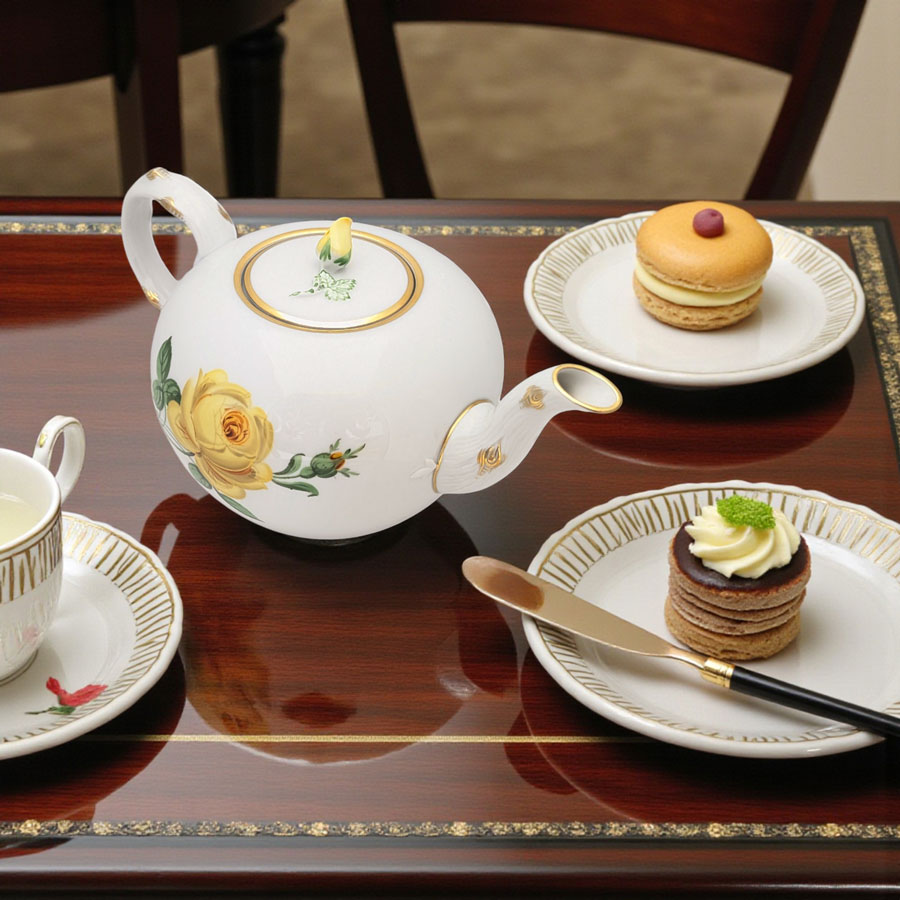 マイセン マイセンのバラ (イエロー) ティーポット 020610/00727