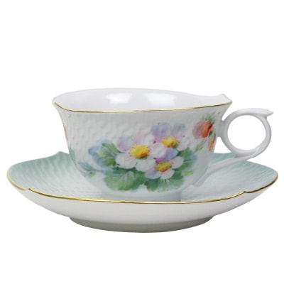 マイセン 苺の花（グリーン） ティーカップ＆ソーサー 245190/997610