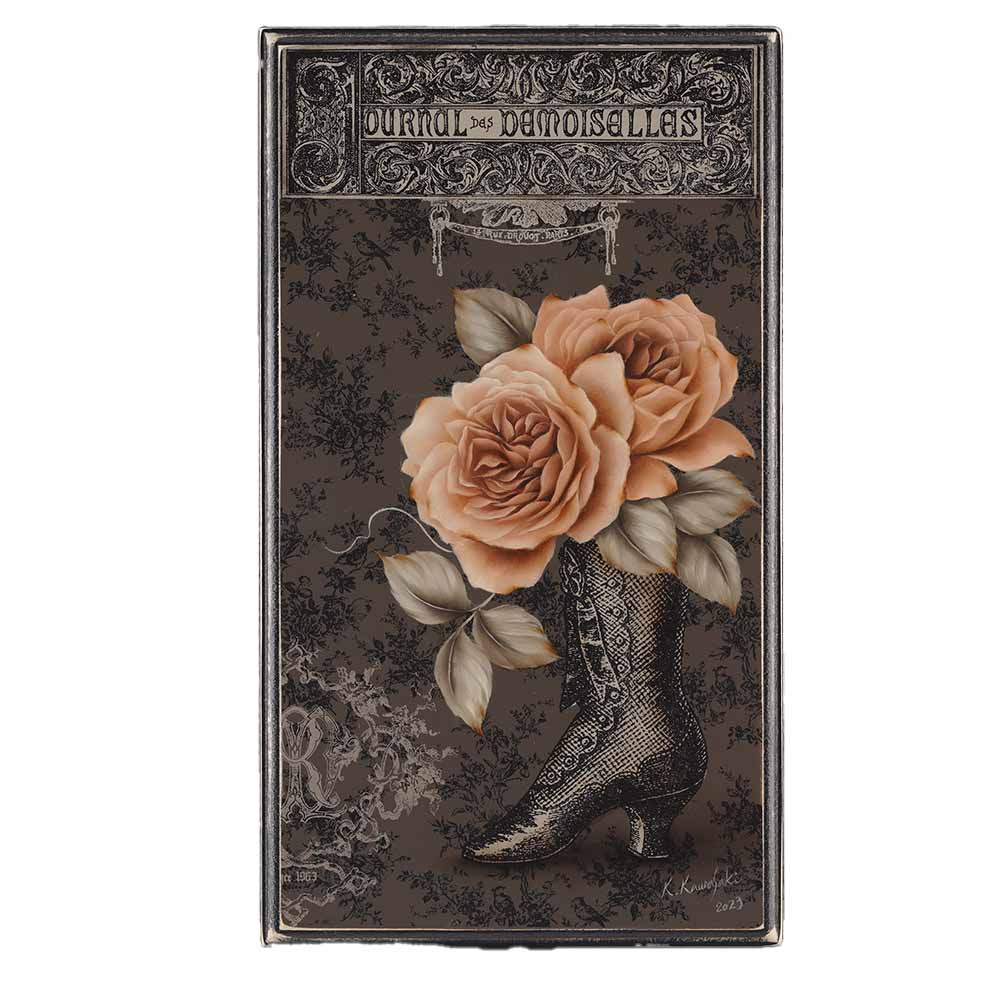 417-7145 ヴィクトリアン河崎香シルクスクリーン【特】<br