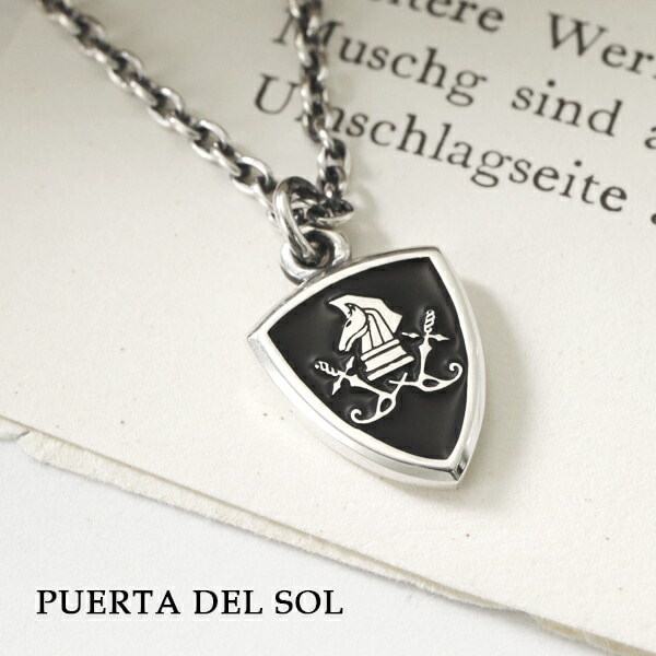 PUERTA DEL SOL ロゴ エンブレム ネックレス シルバーアクセサリー