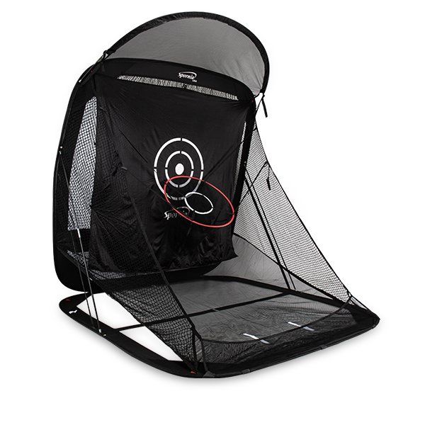 ゴルフネット 練習用 自動返球 Spornia スポーニア 黒色 簡単 設置