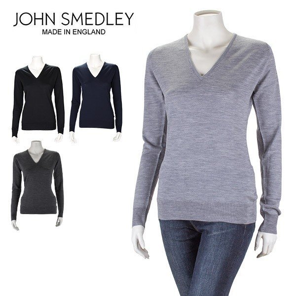ジョンスメドレー John Smedley Vネック セーター オーキッド Orchid