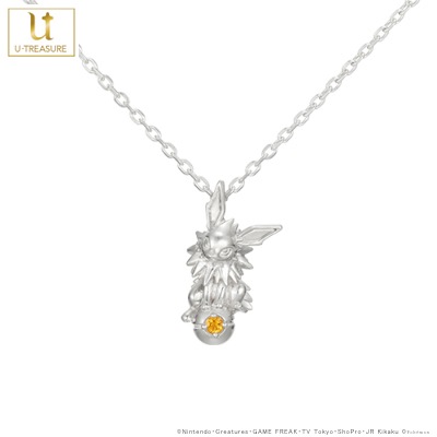 ポケモン】サンダース＆モンスターボール ネックレス シルバー ユニ