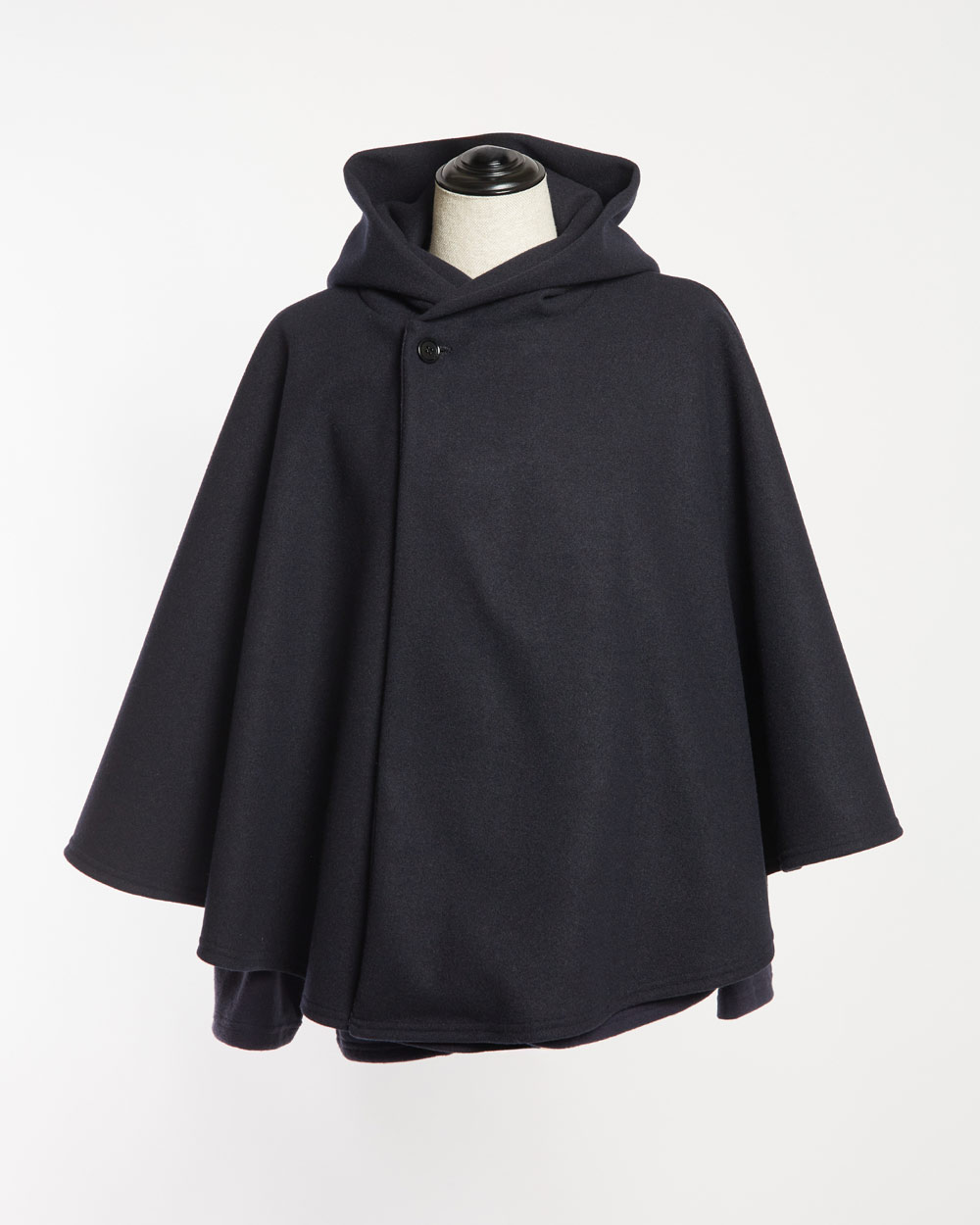 gomme 黒 ポンチョ ウール混合 gomme】ゴム 公式オンラインショップ