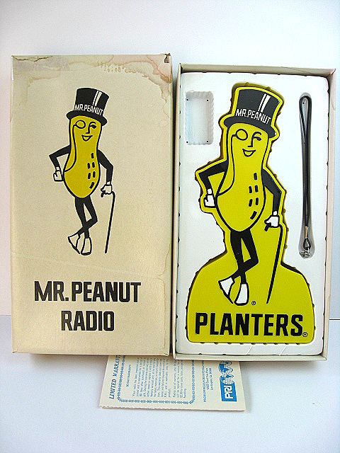 ☆1970's MR PEANUT ミスターピーナッツ ビンテージ ラジオ 箱付き 完