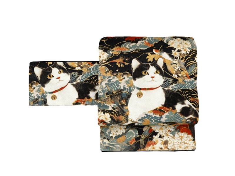 袷着物（ハチワレ猫（こげ茶）） SAK-RMK1007 | さく研究所