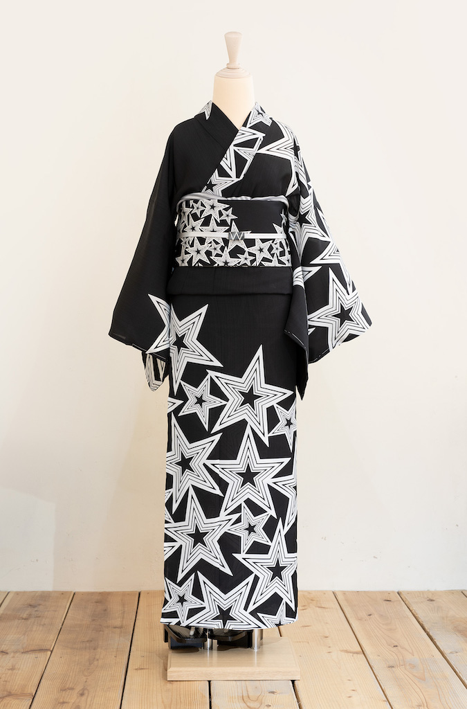 セオα夏着物・浴衣（星/ブラック） SAK-SK190513 | さく研究所