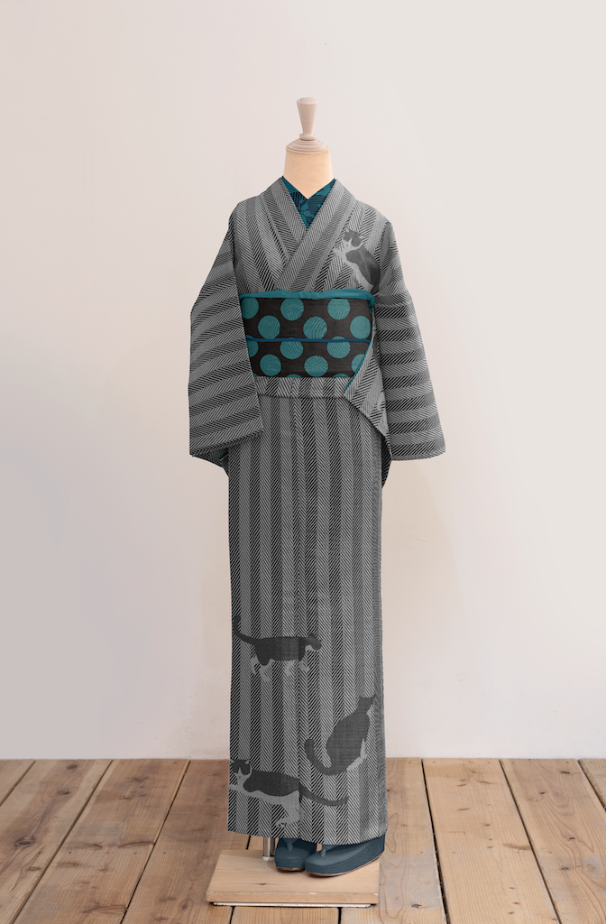 袷着物（ハチワレ猫（グレー）） SAK-RMK1008 | さく研究所