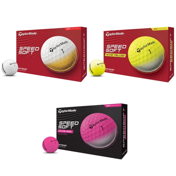 送料無料】2024 テーラーメイド スピードソフト ゴルフボール