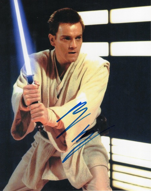 ユアン・マクレガー直筆サイン入り写真□スター・ウォーズ・ファントム