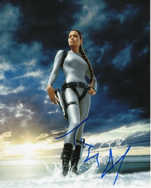 アンジェリーナ・ジョリー直筆サイン入り写真□トゥームレイダー2