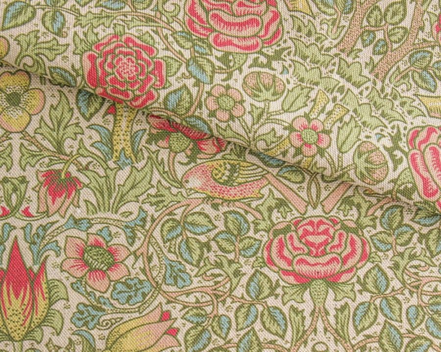 Import] 【William Morris】コットンリネンオックス・GARDEN WITH BIRD