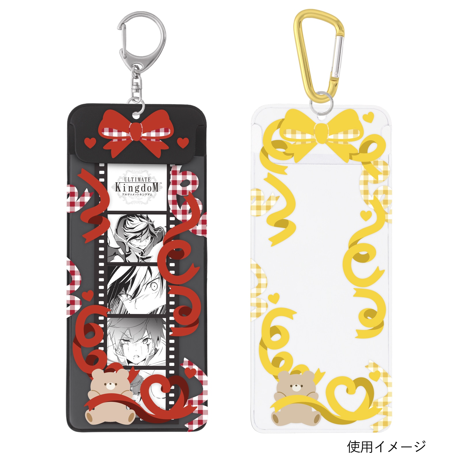 PVC製 フォトカードホルダー ロングタイプ クリア／ブラック｜パーツ