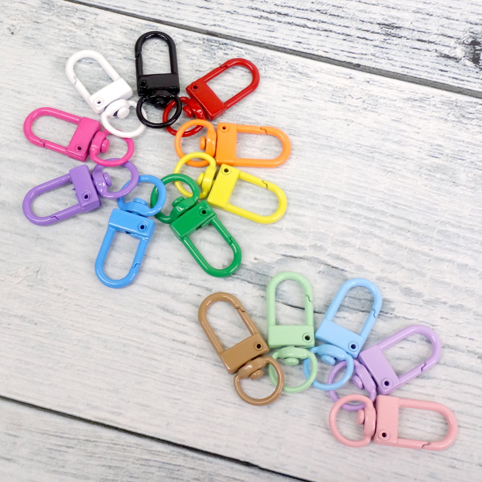 カラーフック スナップフック S18-9mm（全長32mm） ブルー【数量限定