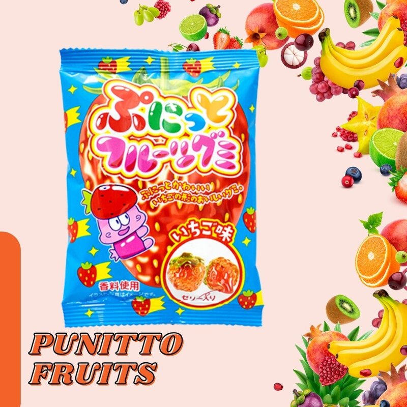40円 やおきん ぷにっとフルーツグミ いちご味 [1袋 24個入]：駄菓子