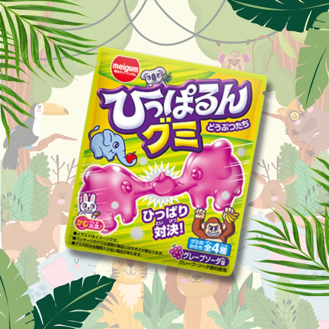 70円 メイチュー ひっぱるんグミどうぶつたち [1箱 14個入]：駄菓子,お