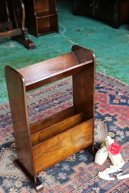 ☆在庫一掃セール☆ イギリス アンティーク家具 マガジンラック 雑誌