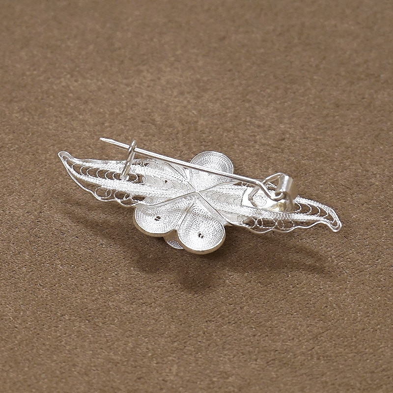 トルコ伝統の銀線細工 テルキャーリ ブローチ SV-BR-TK006