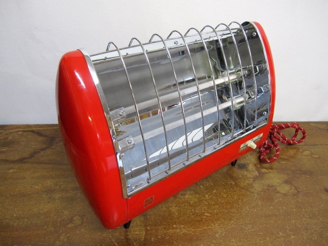 EH004 ナショナル 昭和レトロな電気ストーブ 赤 | 昭和レトロ,昭和