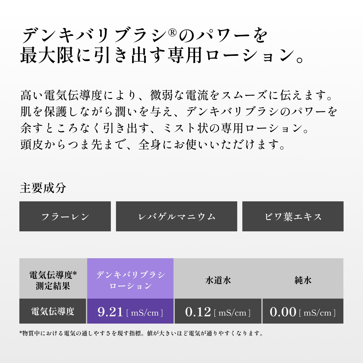 デンキバリブラシ ローション | ELECTRON ONLINE SHOP