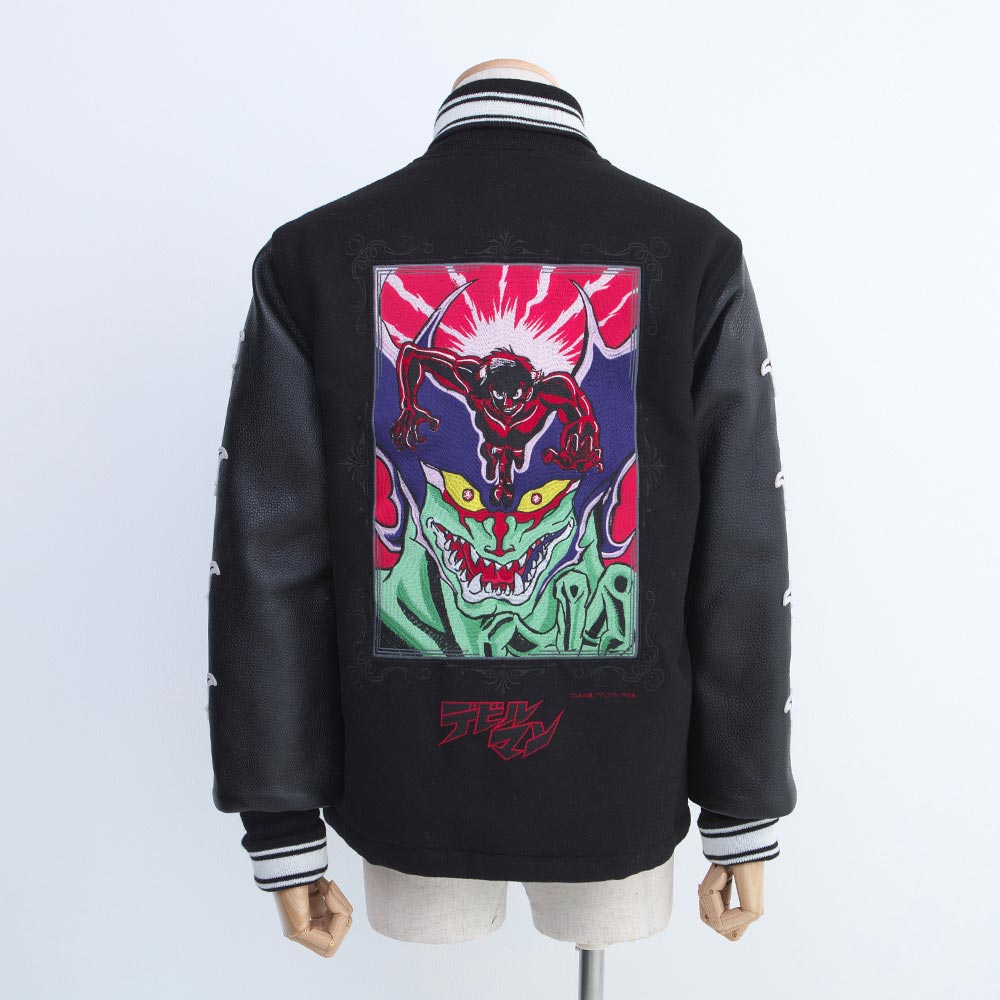 デビルマン/スタジアムジャンパー限定版/不動明 刺繍 袖部分革仕様