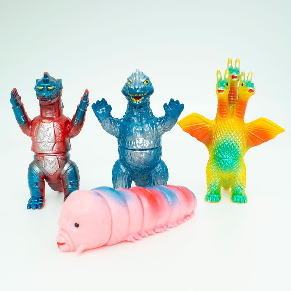 ソフビ】【ブルマァク】東宝ミニ怪獣4体セット/BULLMARK ブルマアク