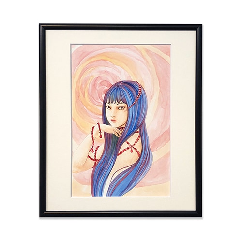 伊藤潤二 直筆サイン入り複製原画「富江①」（カラー）｜墓場の画廊