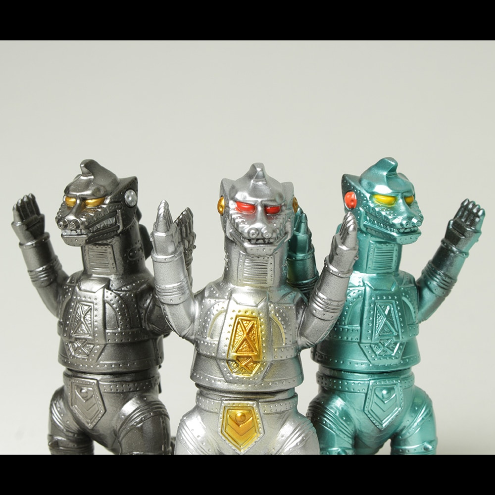 ソフビ】【ブルマァク】ミニメカゴジラ3点セット（墓場の画廊限定