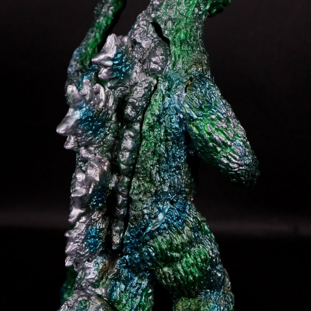ソフビ/てんつく工芸/ゴジラ(1973) ソフビキット/メタリックグリーン