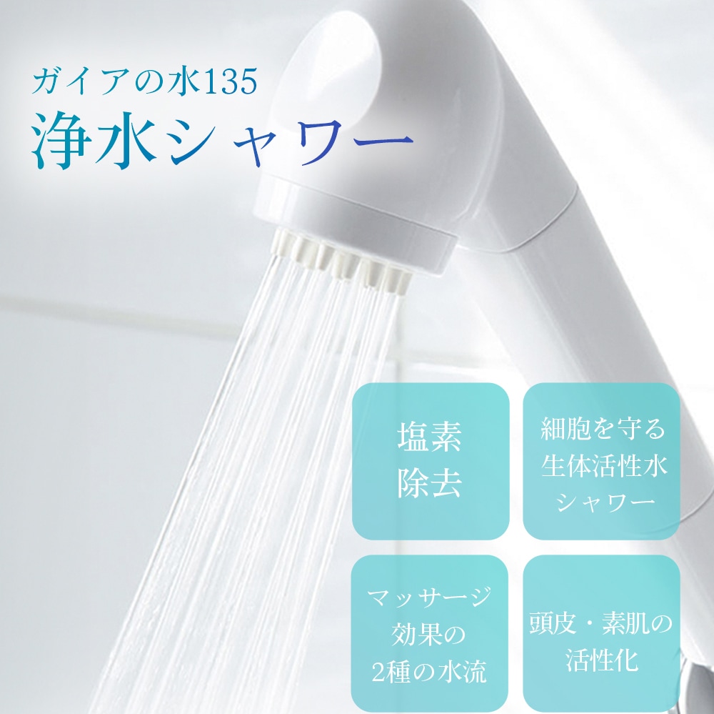 正規代理店】ガイアの水135 浄水シャワー 直送 送料無料 【お急ぎ便不可】