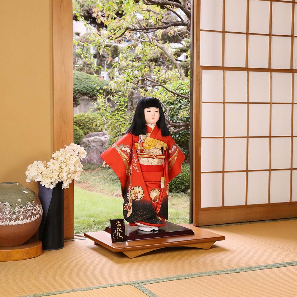 人形用 ガラスケース 10号市松人形用ガラスケース 戸付 横幅39.5cm