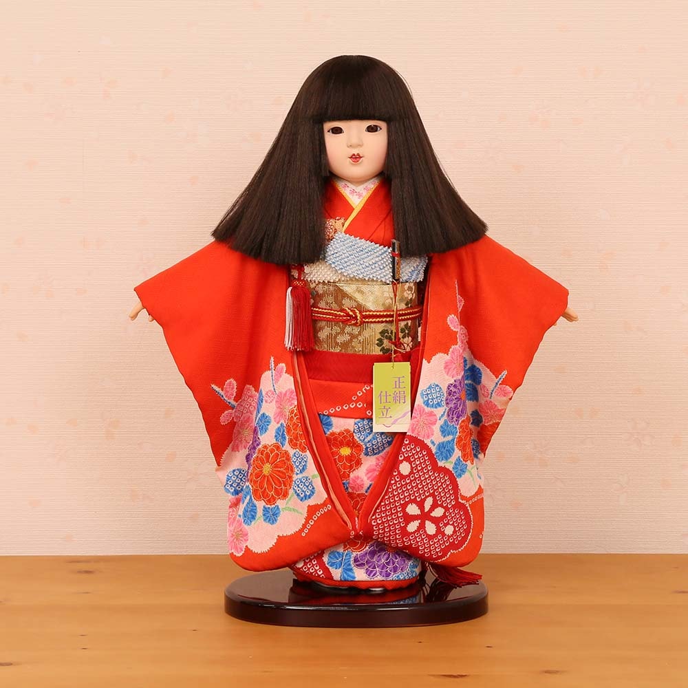 市松人形 齊藤公司作 13号 愛ちゃん 正絹金彩友禅 13d-200a-ai2