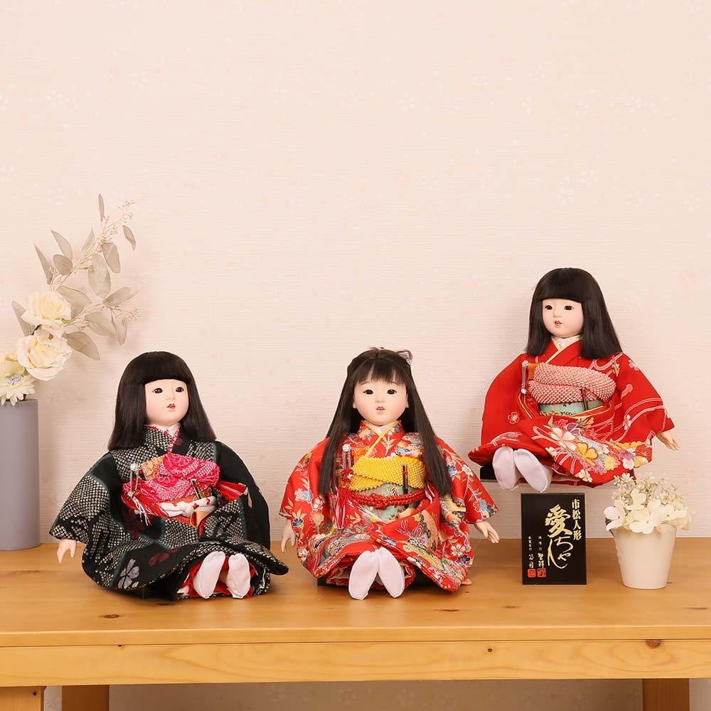 市松人形 齊藤公司作 13号 愛ちゃん お座り 友禅