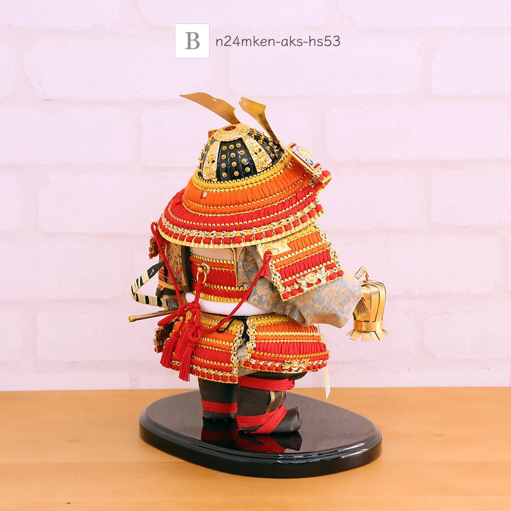 五月人形 工房天祥 健オリジナル ミニ健ちゃん 鎧着 お祝い飾り 藤の花