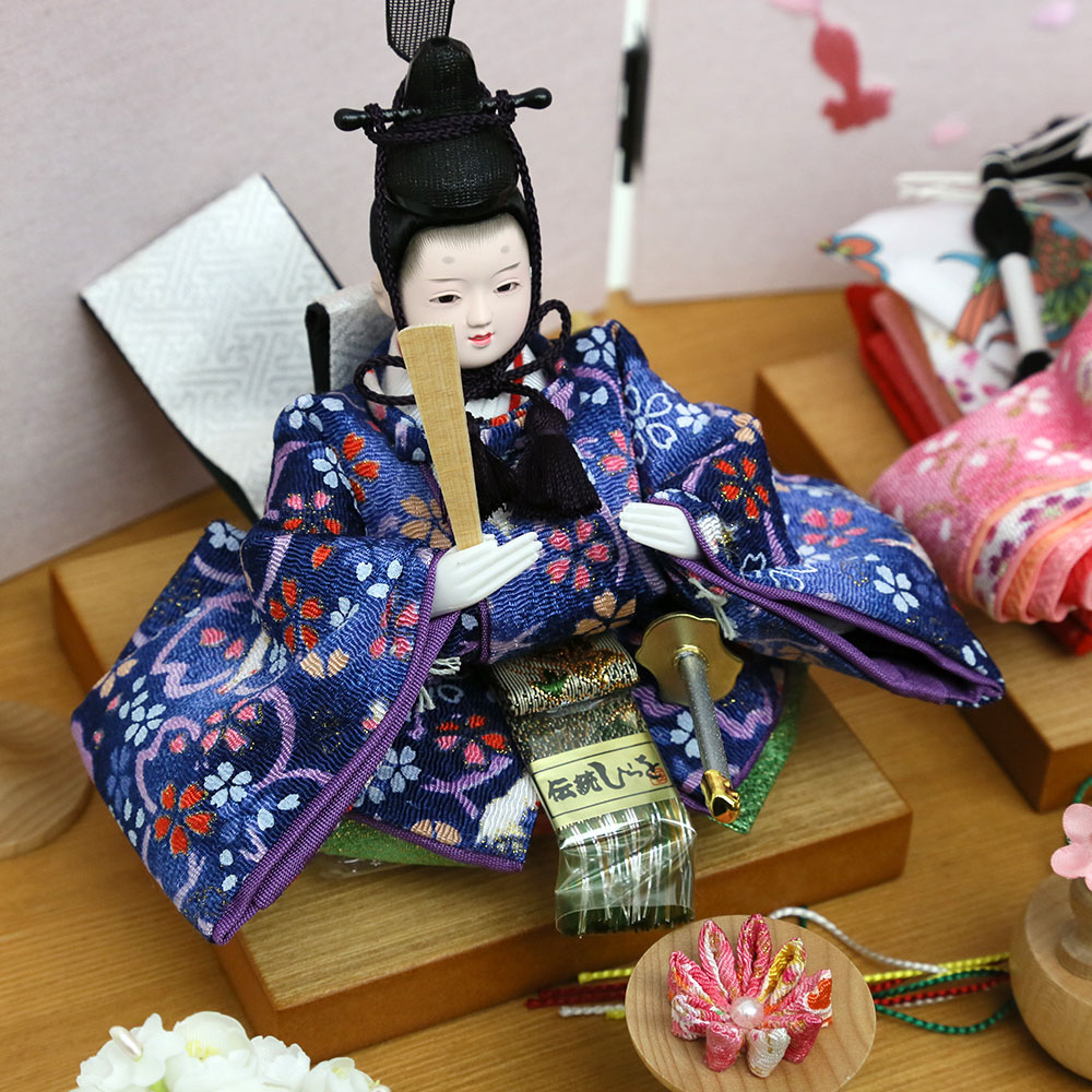 雛人形 工房天祥 収納飾り 親王飾り 栞 横幅35cm
