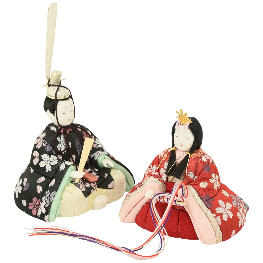 雛人形 一秀 木目込み 親王飾り さくらさくらシリーズ 横幅45cm