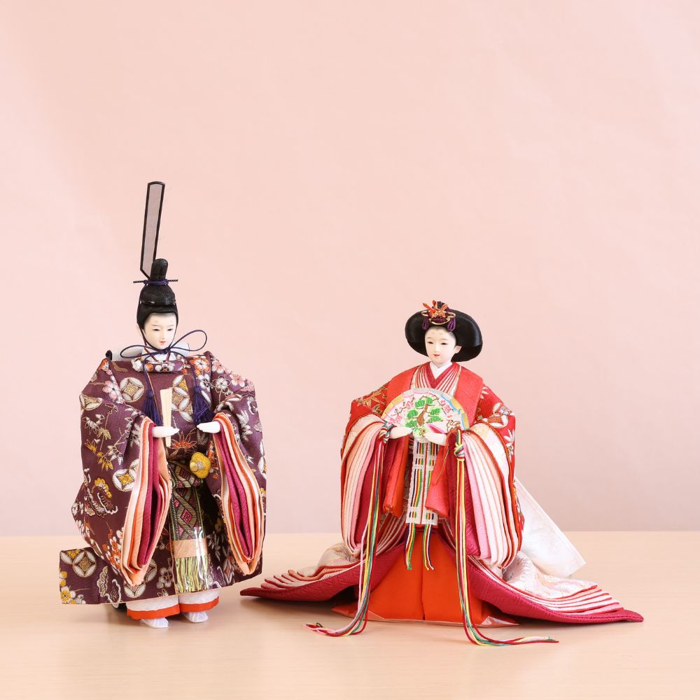 雛人形 ひな人形 立雛 立ち雛 親王飾り 芥子親王 横幅60cm おしゃれ