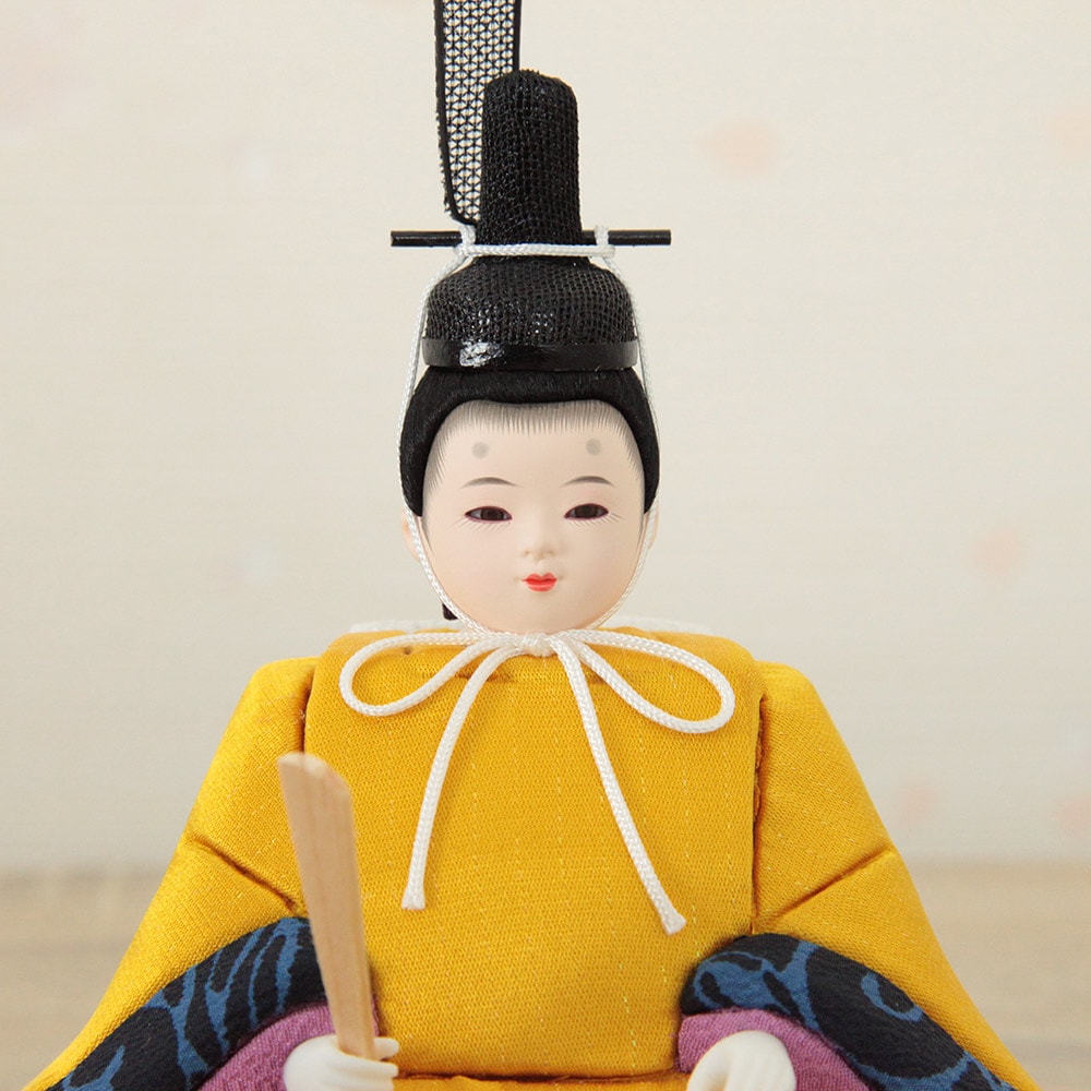 雛人形 木目込み ウララ 親王飾り 和紙二曲屏風 ティピシリーズ 横幅30cm