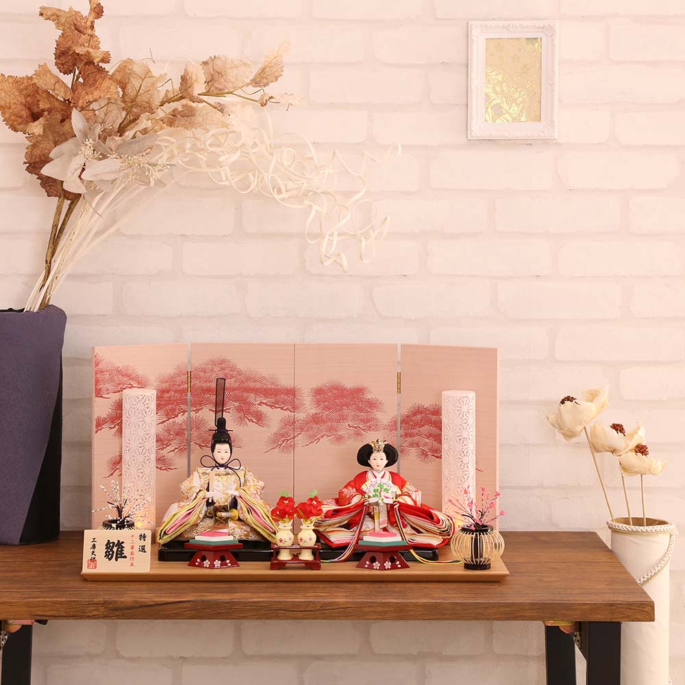 リアきなかも 雛人形 徳川作 三五二人親王 春の舞 ガぼんぼり付 伝統