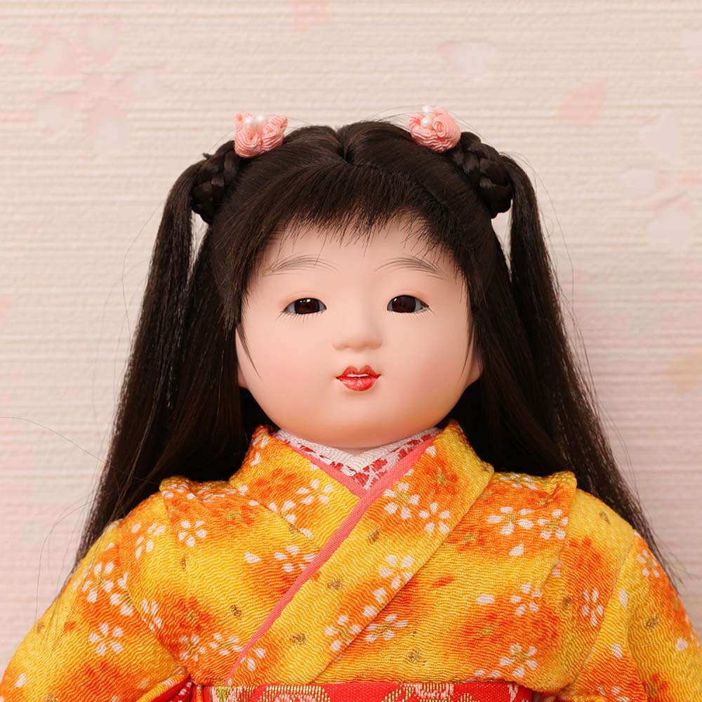 市松人形 齊藤公司作 5号 n23kt5-c2 横幅18cm